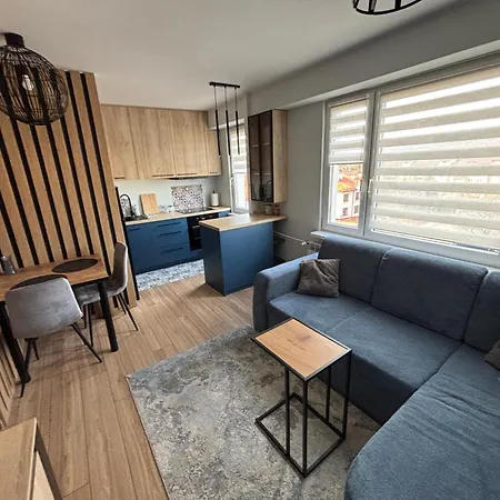 Apartment Blue & Wood