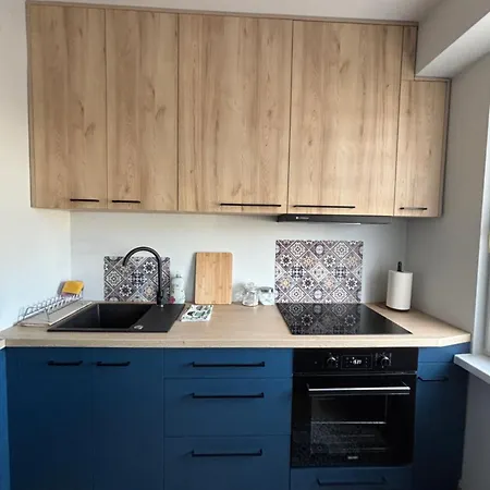 Apartment Blue & Wood